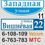 Табличка с названием улицы и номером дома Смолевичи