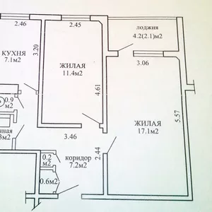 продам 2-ух комнатную квартиру,  ул. Герасименко 58