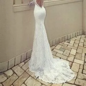 Свадебное платье с открытой спиной 2014г.