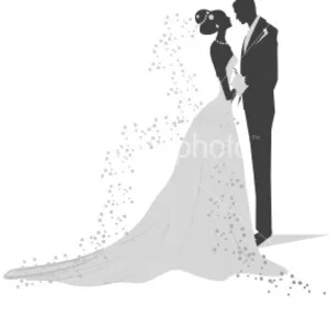 свадебные платья невесте и костюм, фрак жениху