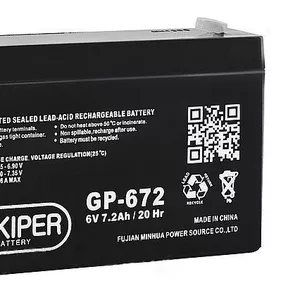 Аккумуляторная батарея 6V/7.2Ah Kiper GP-672