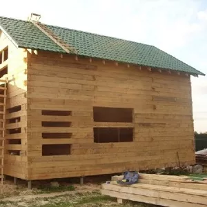 Выполним постройку дома из бруса. Гарантия на фундамент кровлю и коробку. Качественно! Быстро!