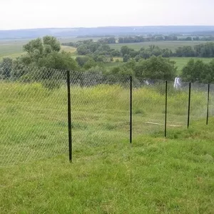 Ворота с калиткой из профлиста или сетки рабицы в Минске! Разные цвета.