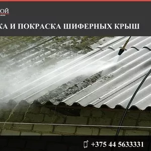 Очистка и покраска шиферных крыш