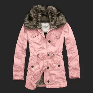 Женское пальто Abercrombie & Fitch розовое