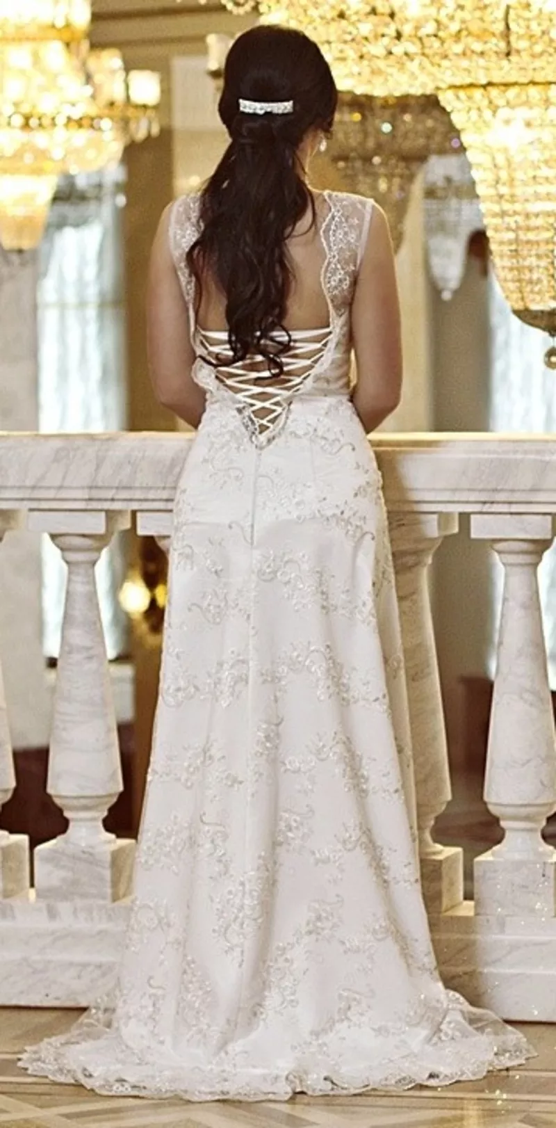 Изысканное свадебное платье ручной работы 3