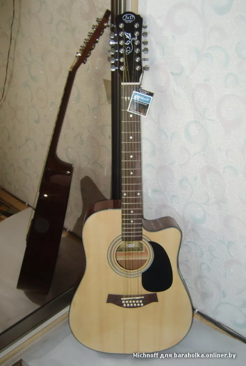 Продам акустическую 12-ти струнную гитару J&D Cdg-20-12,  новая