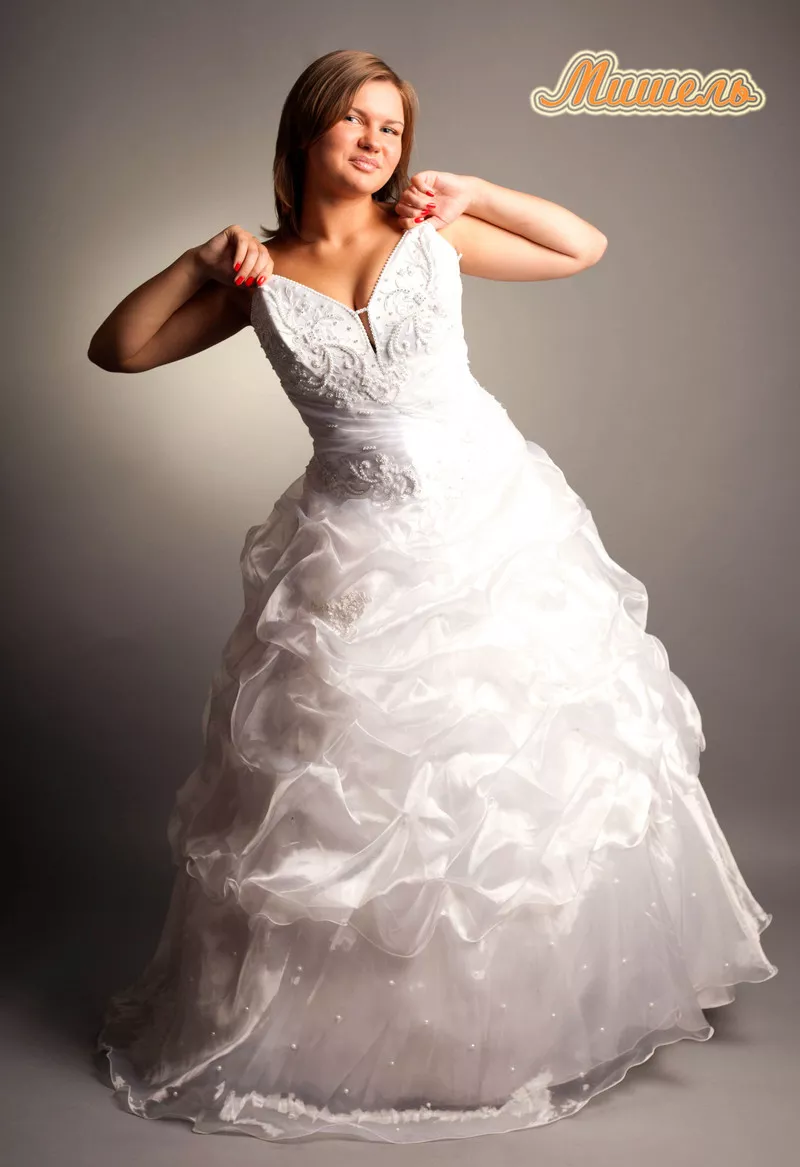 платье для невесты большого размера 6