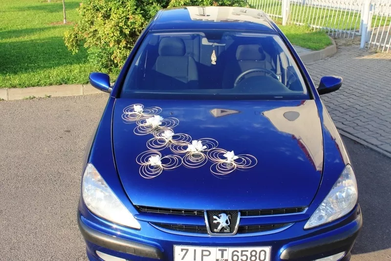 Свадебные украшения из ротанга на автомобили в Минске. 5