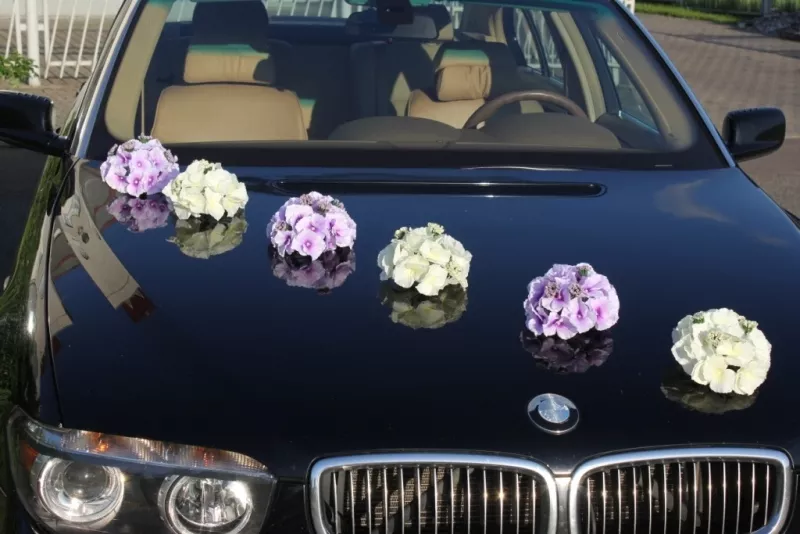 Свадебные украшения на авто в Минске. Букеты,  бантики на ручки,  цветы. 2