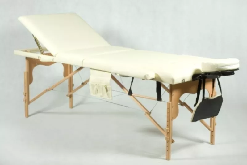 Складной 3-Х сегментный массажный стол(дерево)  4