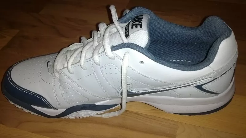 Кожаные бело-голубо-синие кроссовки Nike (Новые) 5