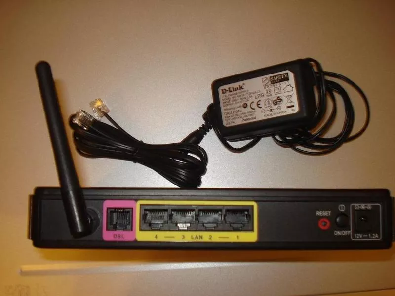 Модем-маршрутизатор  DSL D-Link 2641R ,  антенна,   блок  питания 220В,   2