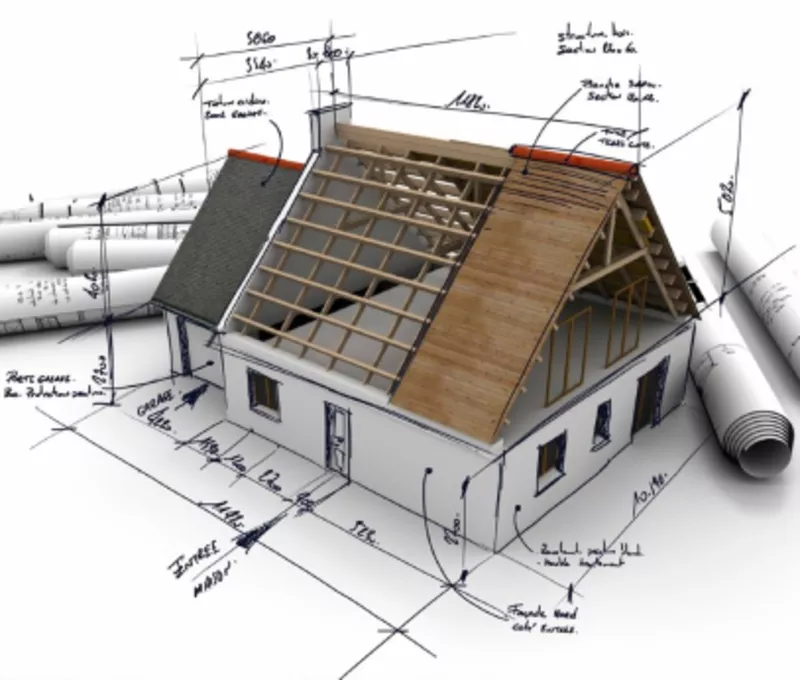 Архитектурный проект и смета для строительства дома,  коттеджа,  бани 2