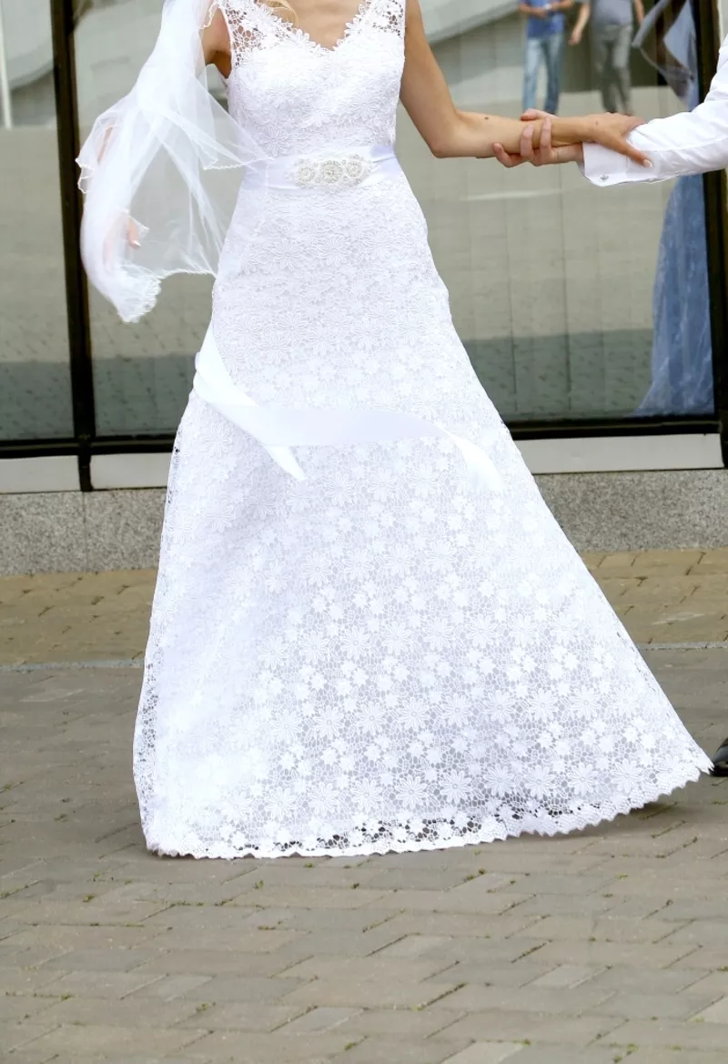 Свадебное платье кружевное 2