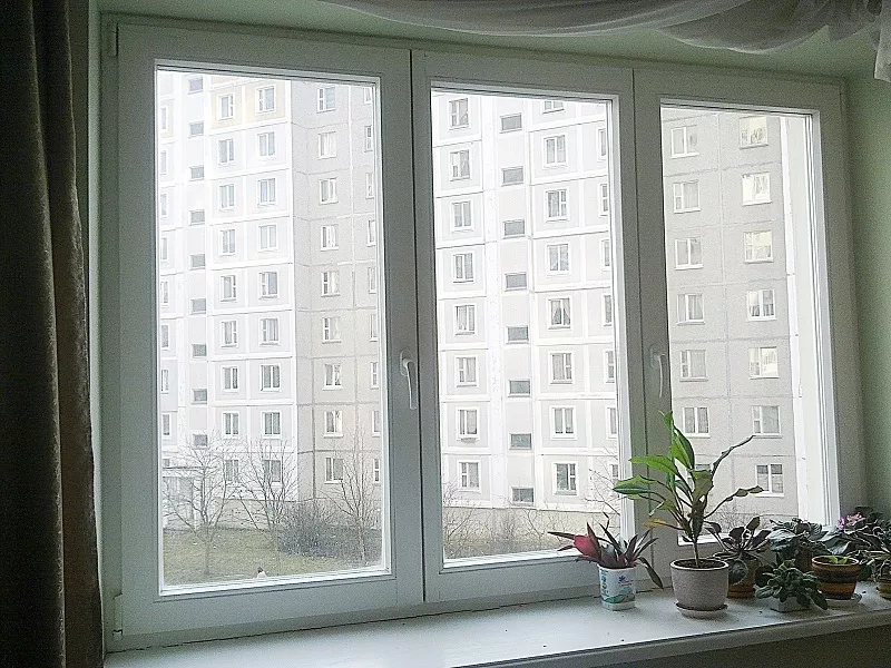 Деревянные окна (евроокна) из 3-слойного клееного соснового бруса. 2