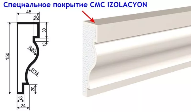 Фасадные архитектурные элементы из пенопласта с покрытием CMC  3