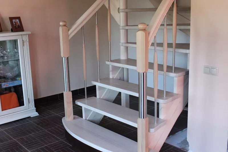 Лестницы межэтажные деревянные - собственное производство и монтаж. 2