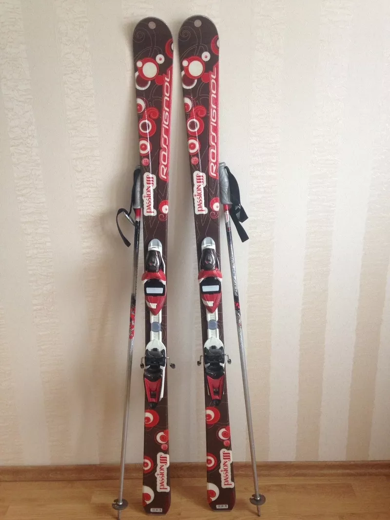 Горные лыжи женские Rossignol Passion III,  154 см,  палки,  чехол,  ботин 2