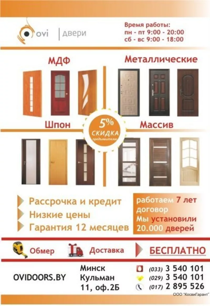 Надежные и современные двери ПВХ в Минске
