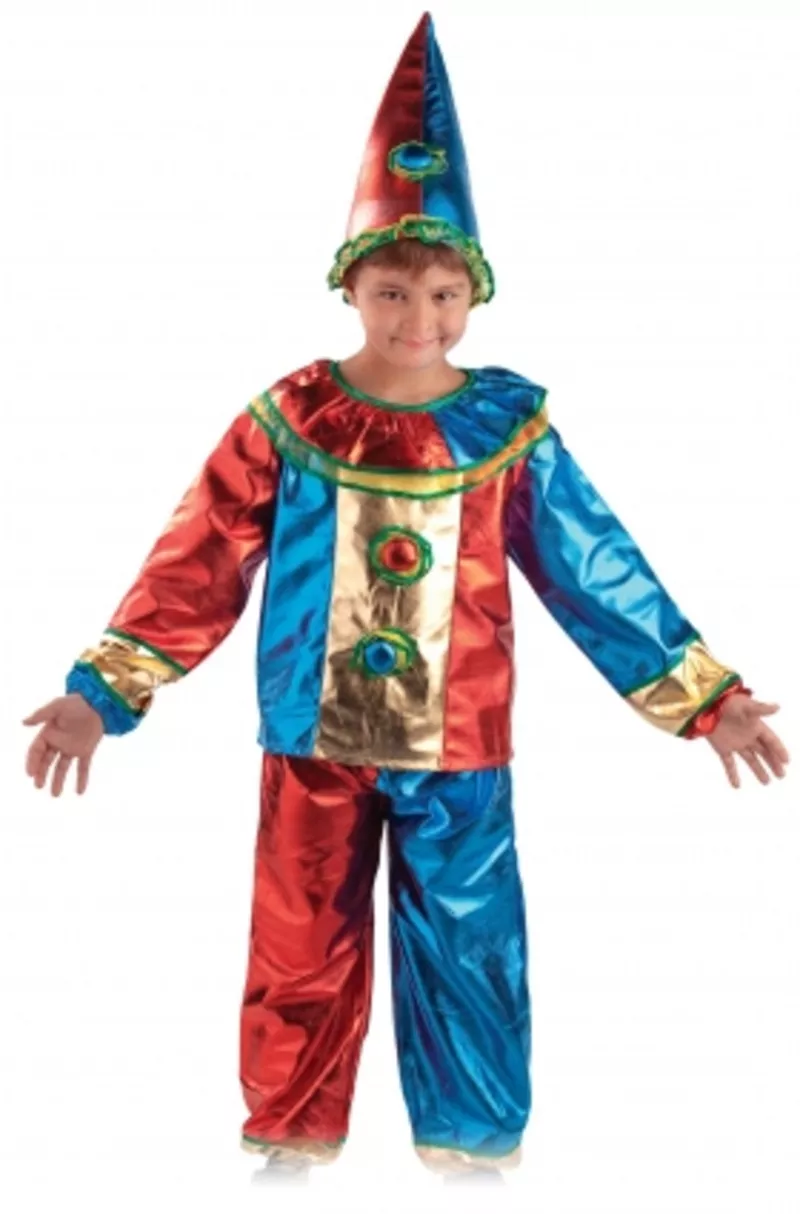 клоун, петрушка, незнайка и т.д-карнавальные костюмы детям 10