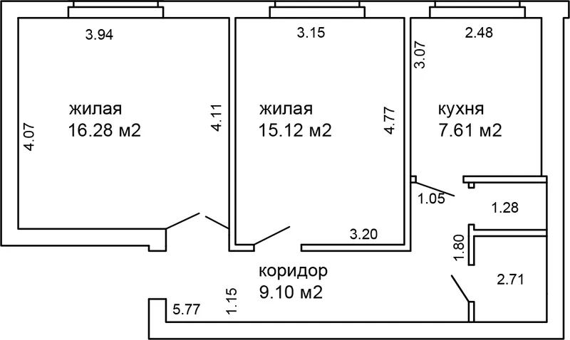 2-х комнатная квартира на пр.Независимости 31 2