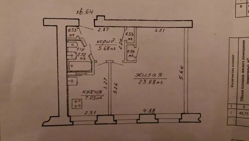 Однокомнатная квартира на пр. Победителей 3,  жилая - 24 м.кв,  общ.-41