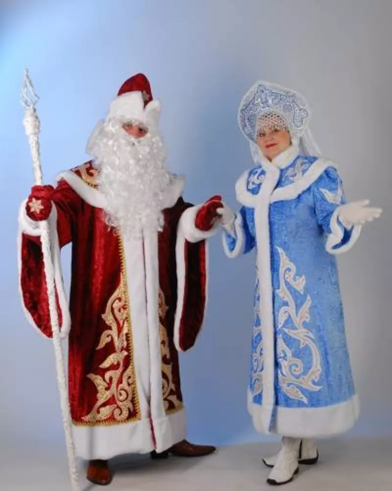 дед Мороз, Снегурочка, снеговик, пингвин и т.п.карнавальные костюмы  9
