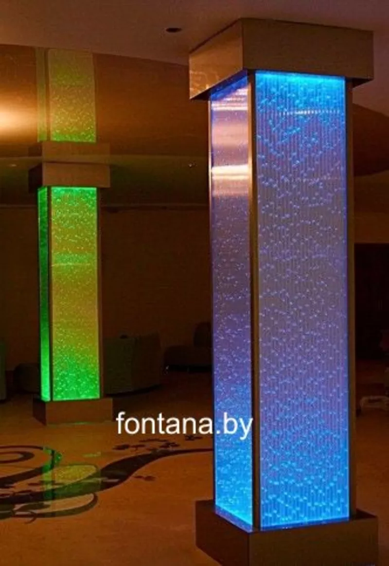 Пузырьковые колонны с разноцветной светодиодной подсветкой. 6