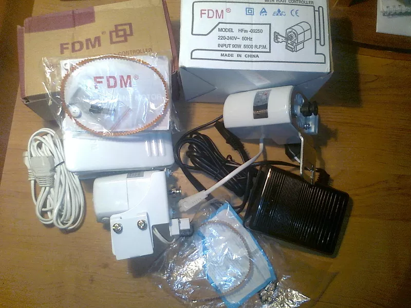 Электропривод(мотор) FDM с педалью для швейных машин, оверлоков, скорняжек