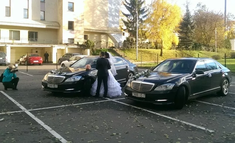 Машины на свадьбу в Минск.  Мерседес W221 BMW 7 Chrysler 300C 2