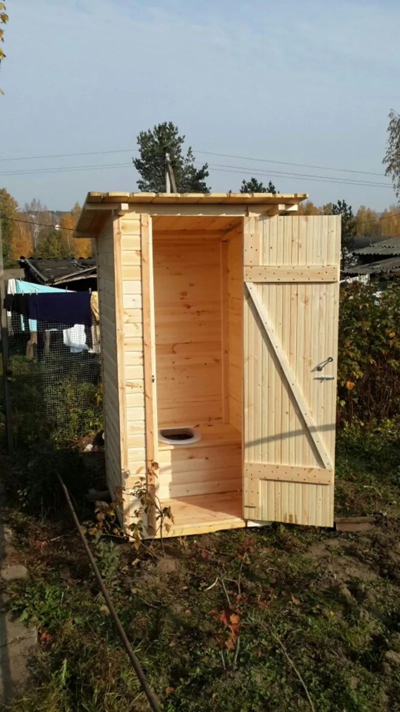 Туалет дачный,  садовый деревянный 2