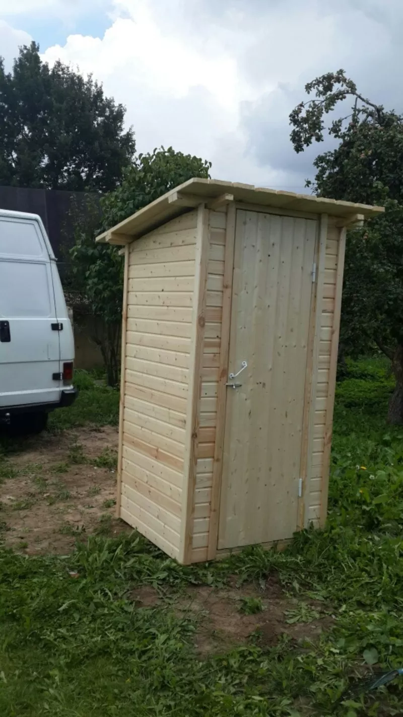 Туалет дачный,  садовый деревянный 4