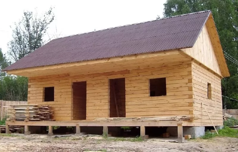 Выполним постройку дома из бруса. Гарантия на фундамент кровлю и коробку. Качественно! Быстро!