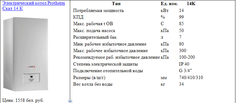 Купить Электрокотел Протерм Скат 12
