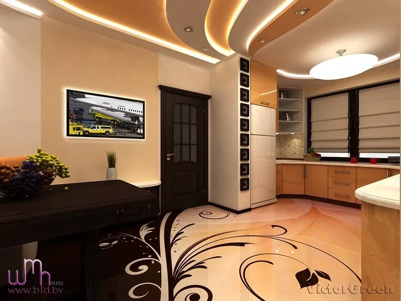 Дизайн интерьера дома,  квартиры. 3D-визуализация 2