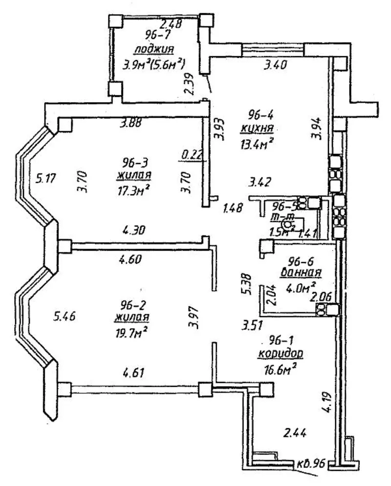 Продажа 2-х комнатной квартиры г. Минск,  Сурганова,  5А 12