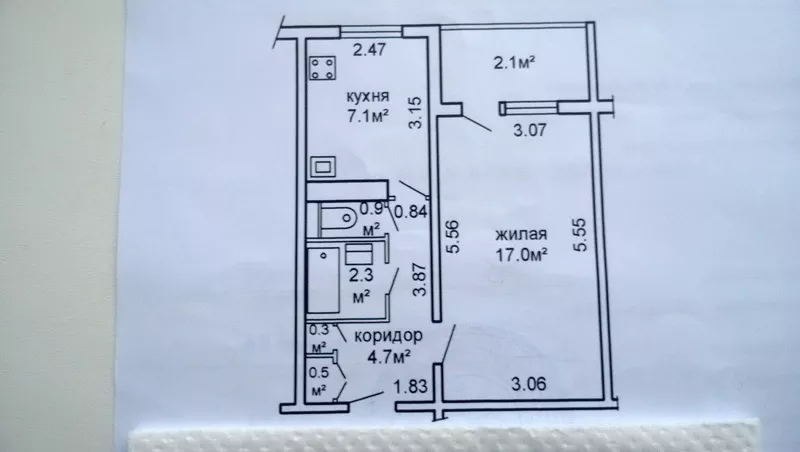 1-комнатная квартира в Минске (Уручье,  ул. Гинтовта,  18) 10