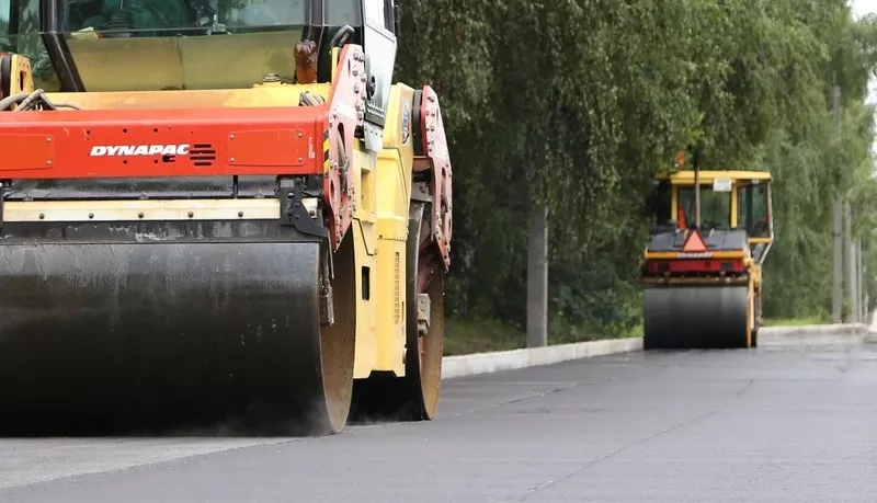 Работа на строительстве автомобильных дорог в Латвии.