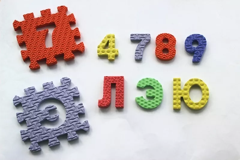 Коврик-пазл Русский Алфавит 33 буквы + цифры (1-9) 4