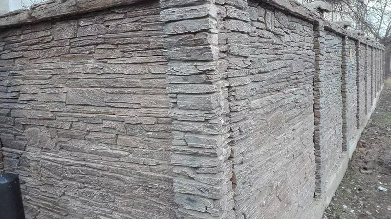 Забор бетонный секционный декоративный (натуральный камень) 3