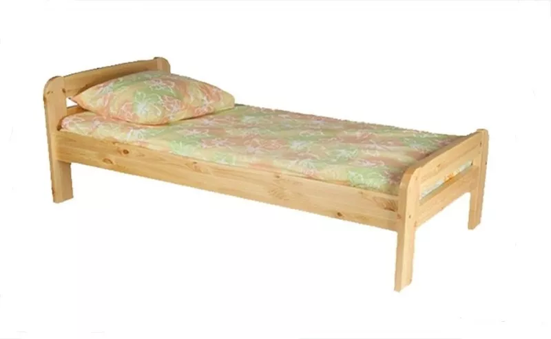 Кровать односпальная Бодо,  массив сосны