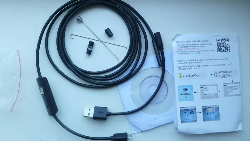 Мини USB эндоскоп 5.5мм  гибкий, новый торг