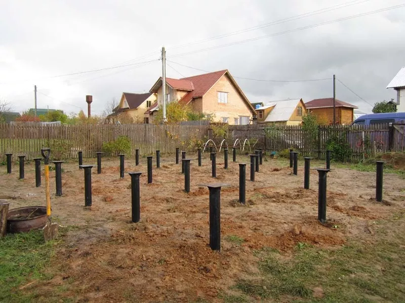 Фундамент на сваях установим быстро недорого в Городеи