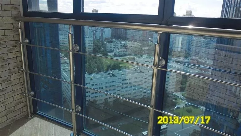 Ограждение балкона из нержавеющей стали 3