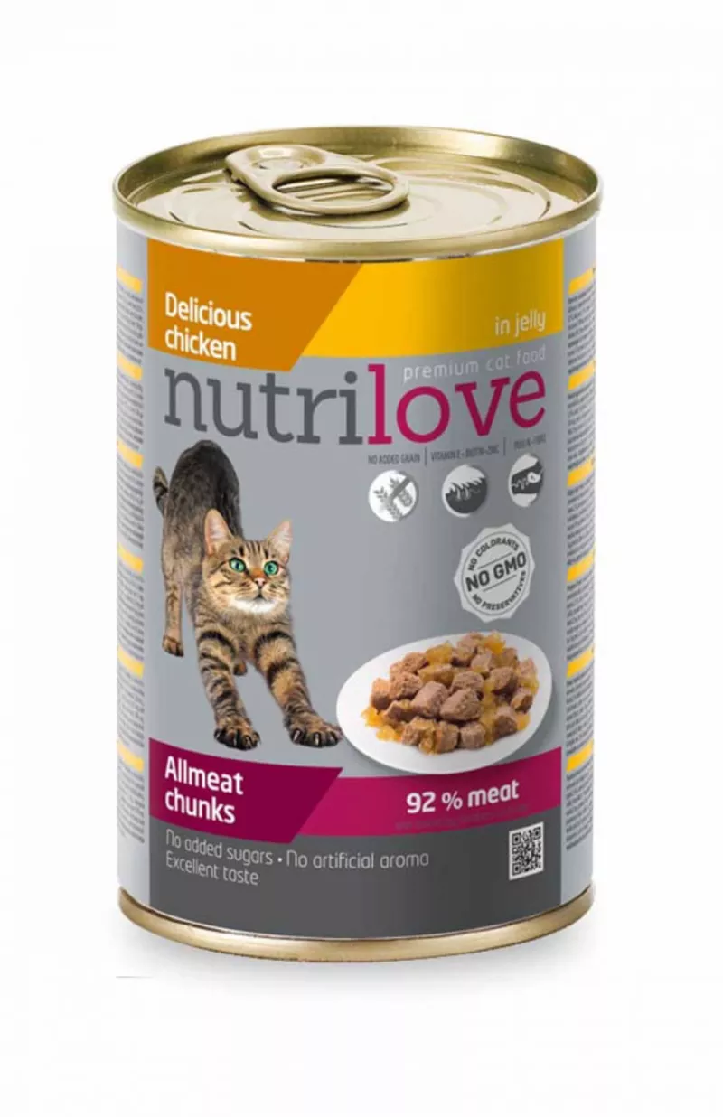 Паштеты и консервы Nutrilove  (Чехия) для котов
