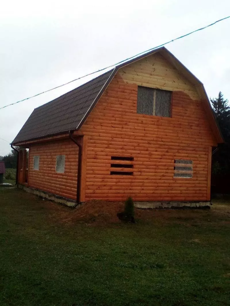 Дом сруб Владимир 9 × 7 с верандой,  установка в Городее