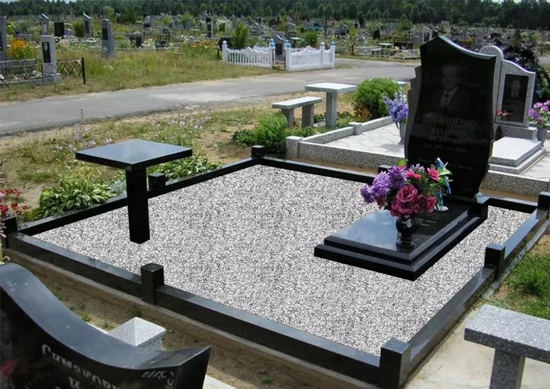 Благоустройство могил, мест захоронения.Установка памятника 5