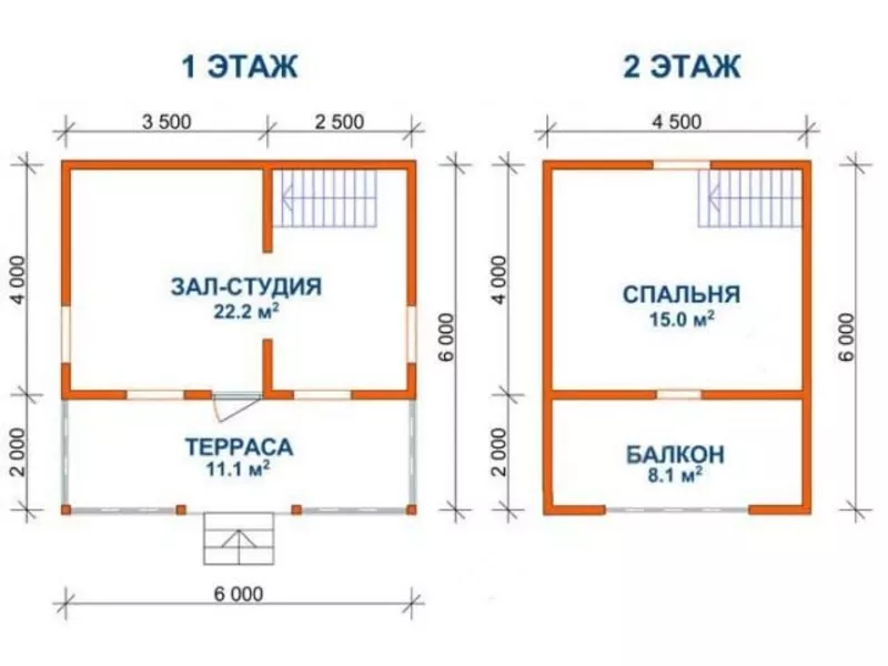 Сруб Дома из бруса,  Савелий 6х6 м 2