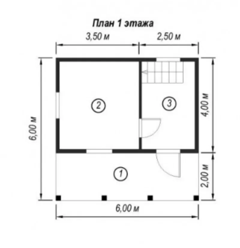 Садовый Дом из бруса Феникс 6х6м с террасой 12 м2 5